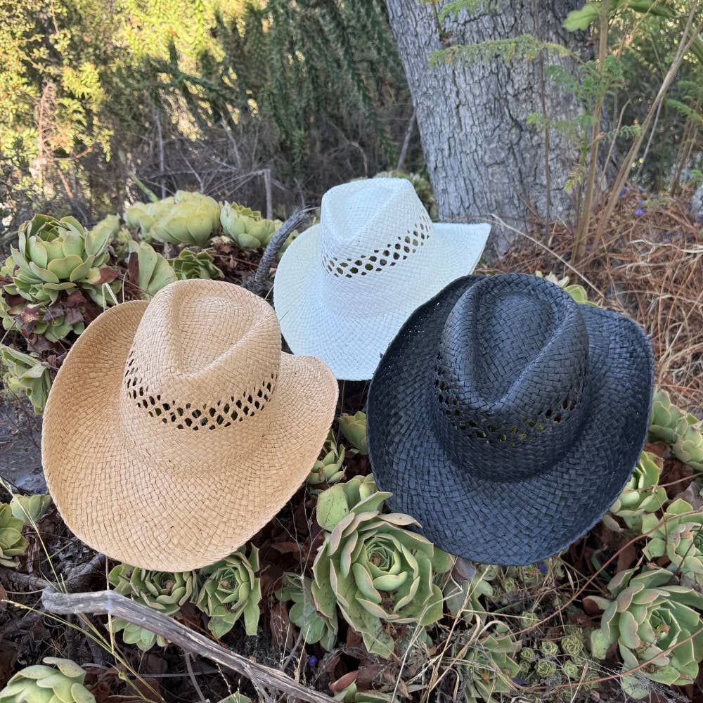Open Weave Straw Cowboy Hat – Breathable Western Summer Hat