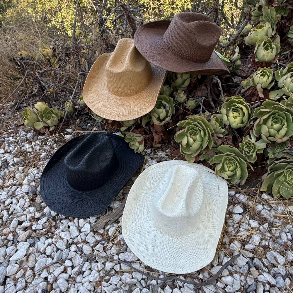 Handwoven Toyo Straw Cowboy Hat – Shapeable Western Hat