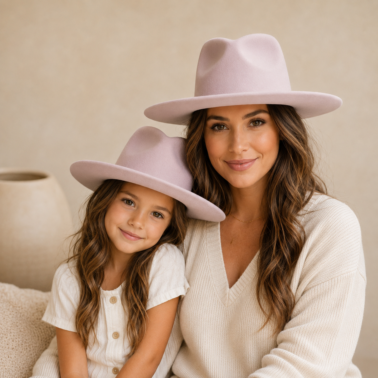 Mommy & Me Wide Brim Rancher Hat 2 PCS Set