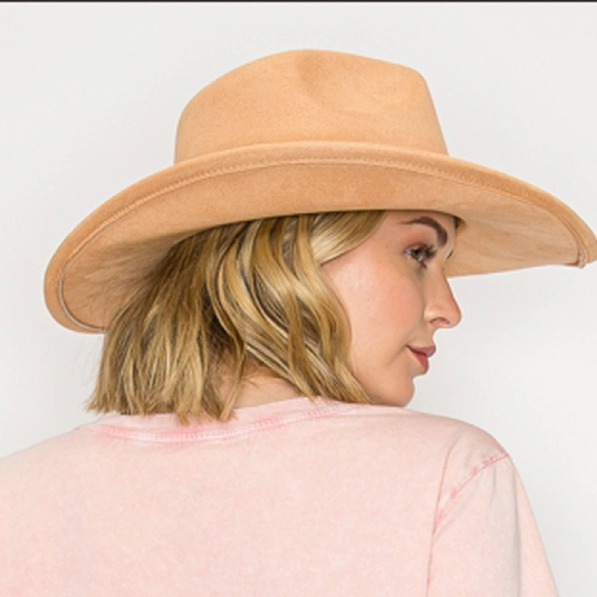 Vegan Suede Cowboy Hat