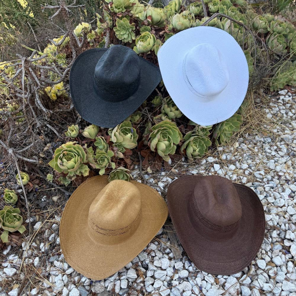 Woven Straw Vented Cowboy Hat – Shapeable Western Hat