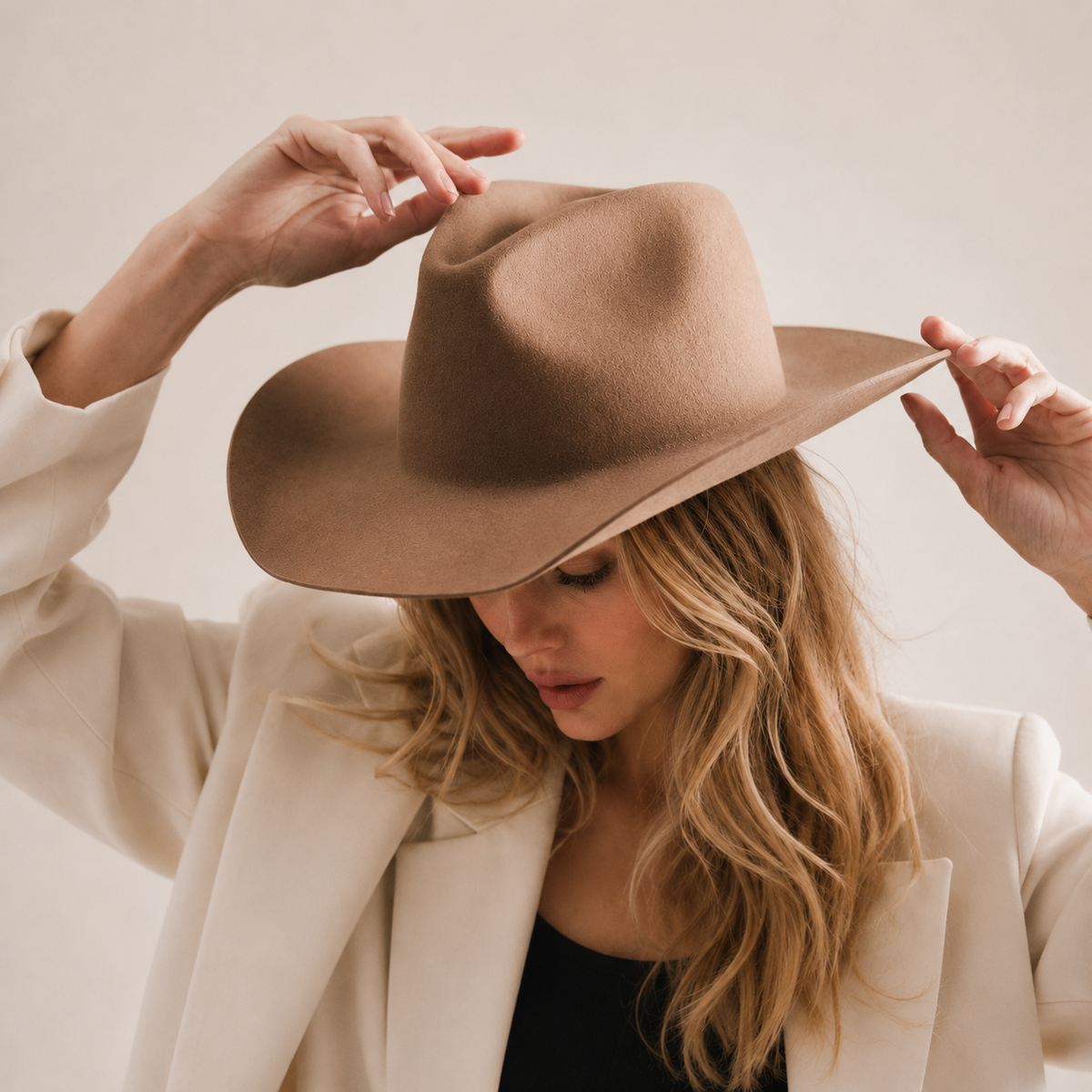 Structured Wool Rancher Cowboy Hat