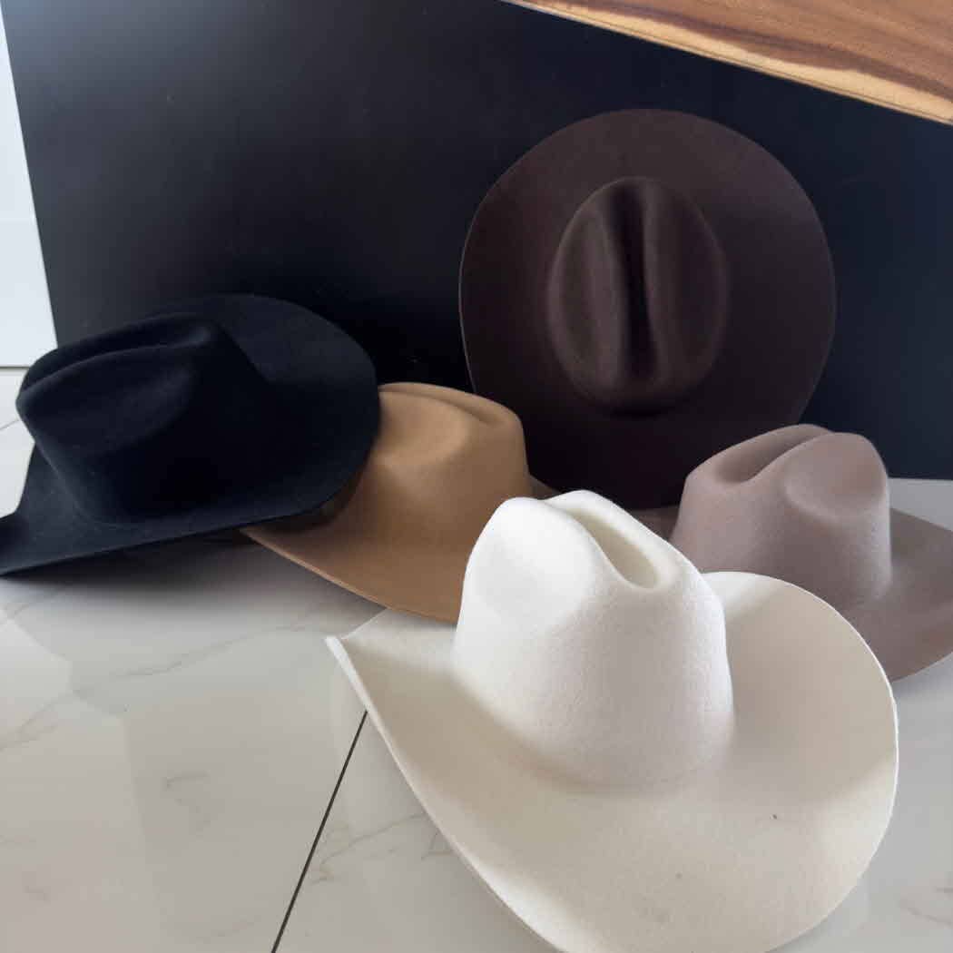 100% Australian Wool Cattleman Cowboy Hat – Shapeable Brim (Premium)