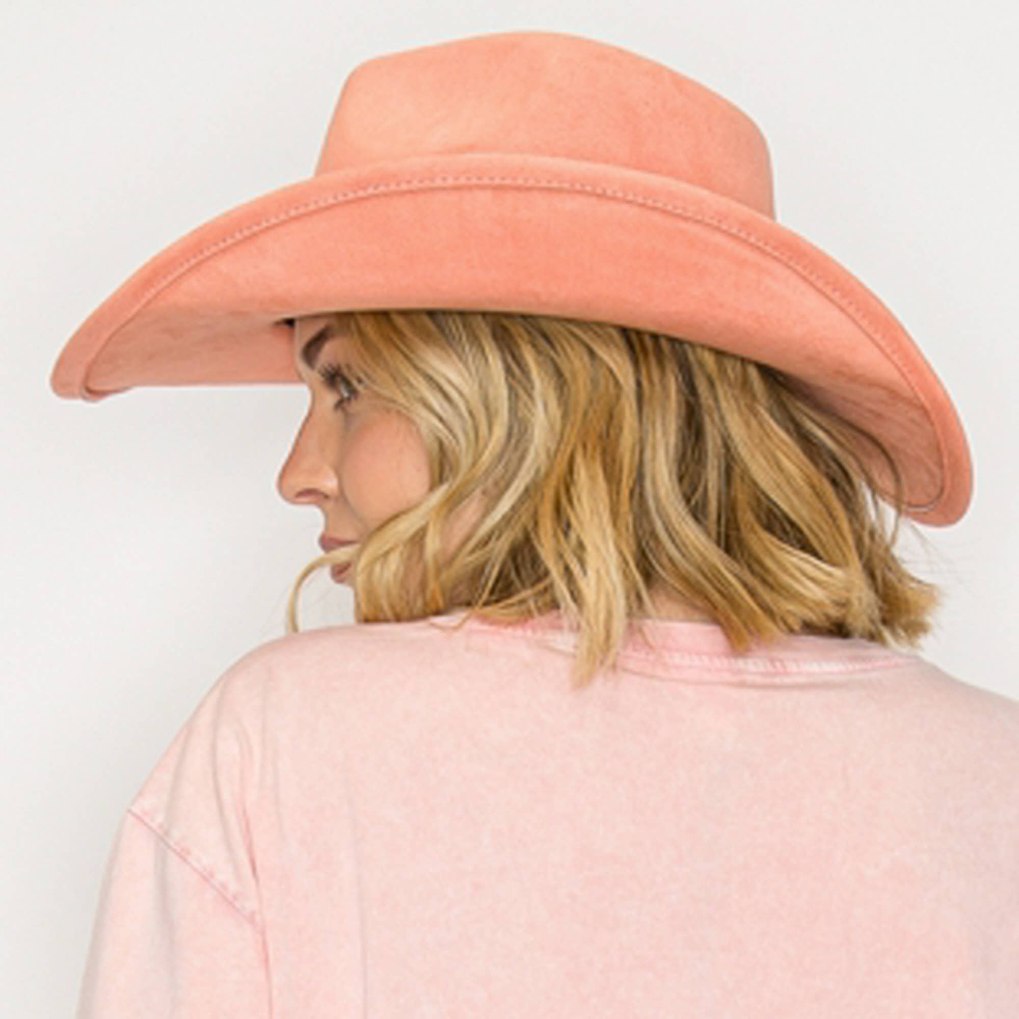 Vegan Suede Cowboy Hat