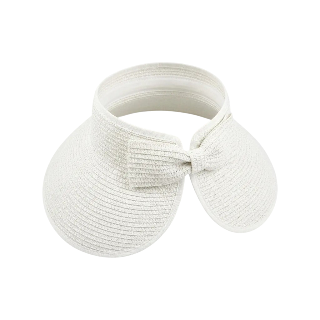 Packable Wide Brim Straw Sun Visor