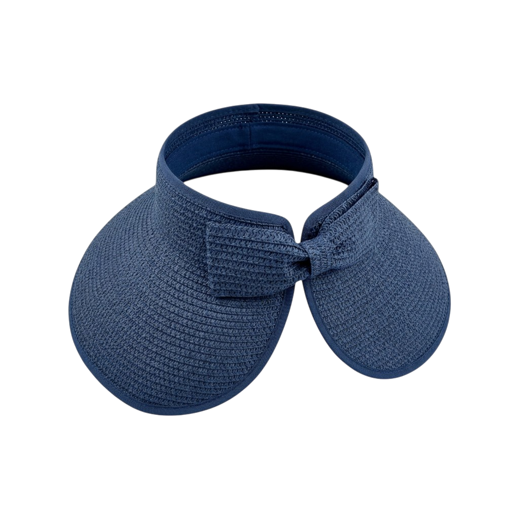 Packable Wide Brim Straw Sun Visor