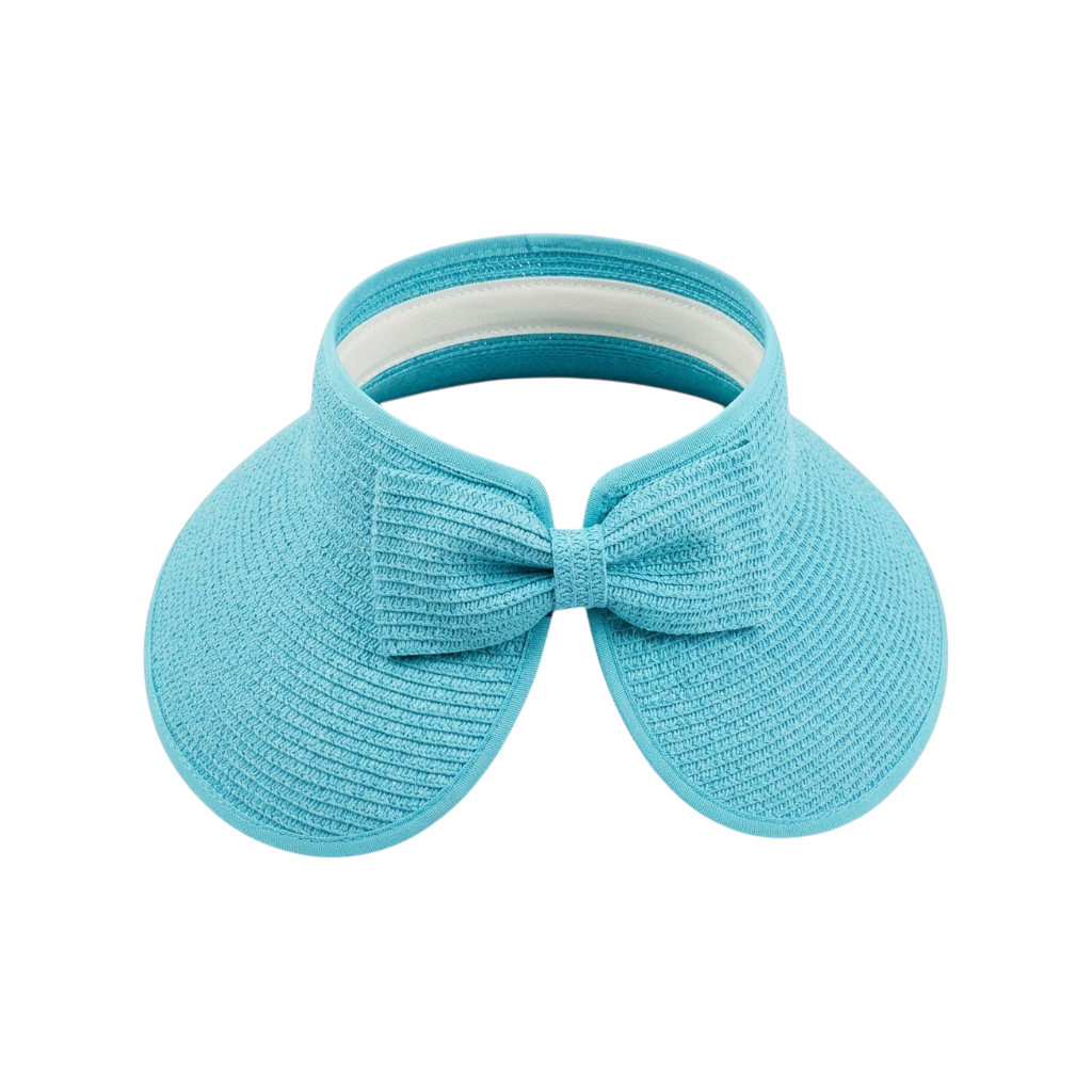 Packable Wide Brim Straw Sun Visor